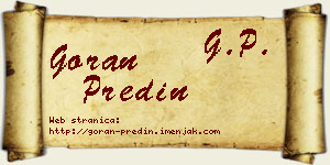 Goran Predin vizit kartica
